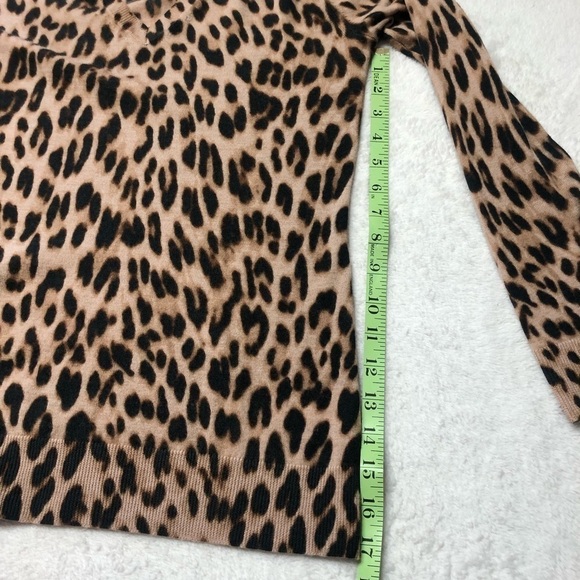 LORD & Taylor Merino Wool Leopard Animal Print Pull Over Sweater Size XS - Picture 8 of 8